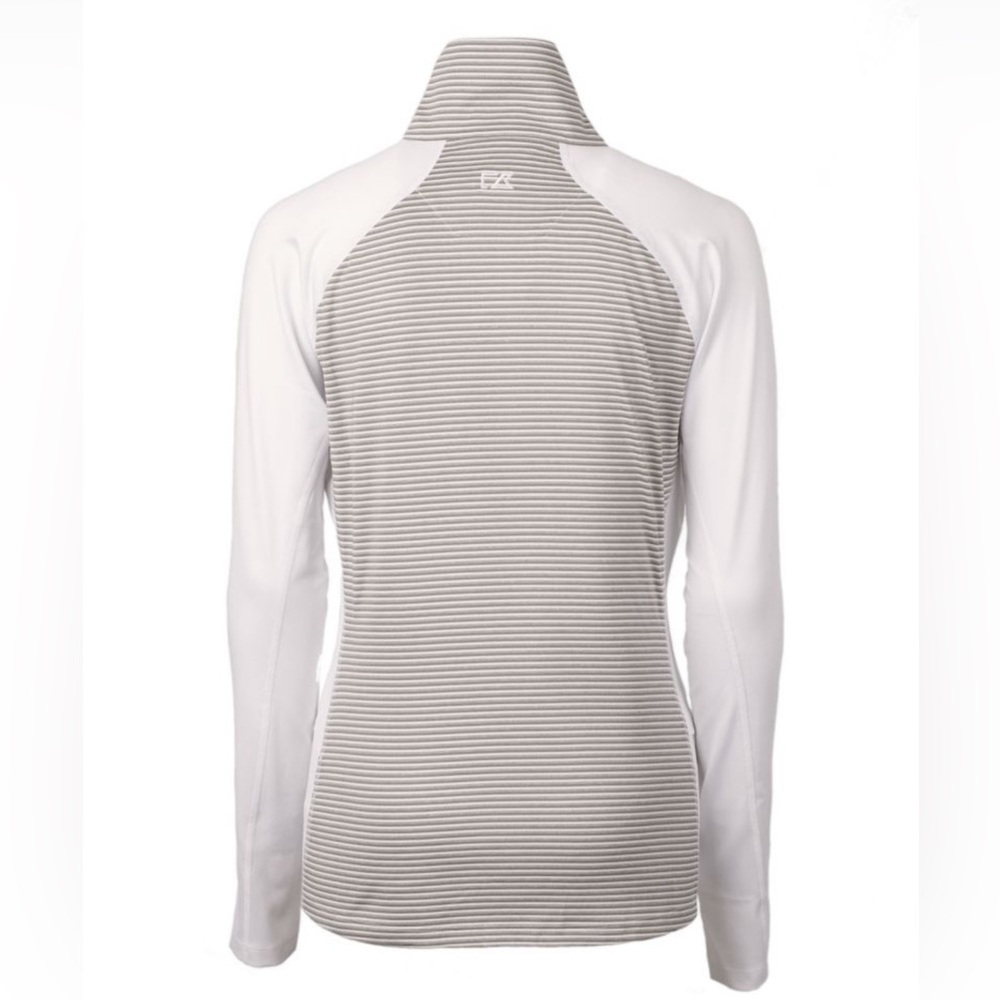 Cutter & Buck Forge Tonal Stripe Half Zip size small white - Picture 3 of 7
